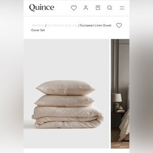 Quince European Linen Stripe Duvet Set